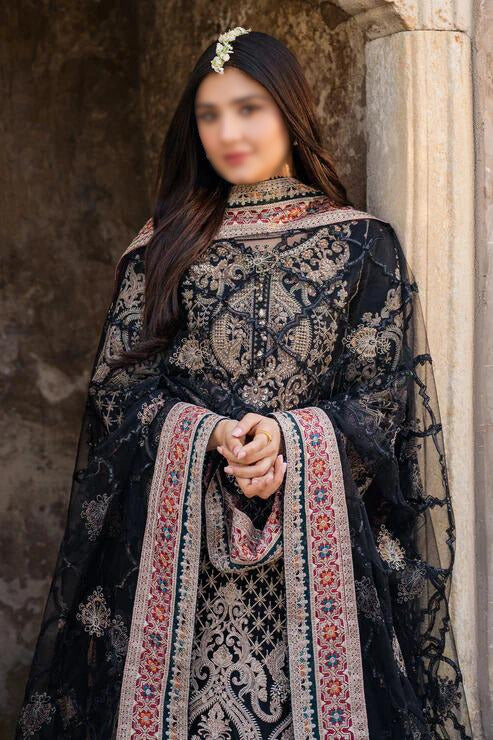 Wedding & Party Wear – Black Embroidered Organza Suit | Luxury Sequin Work