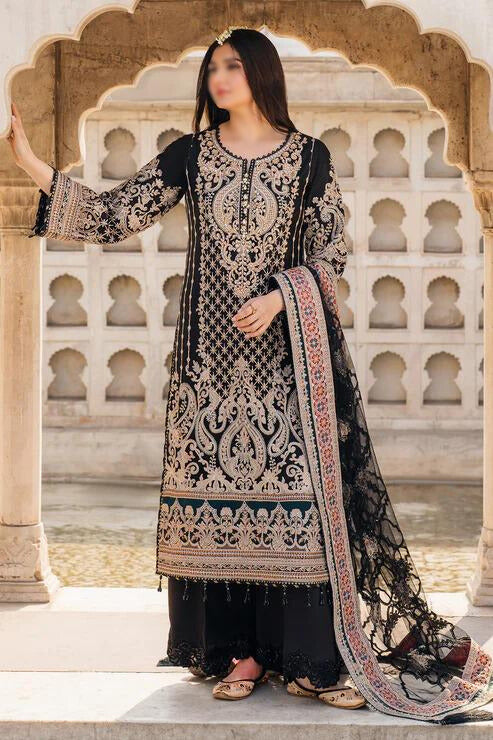 Wedding & Party Wear – Black Embroidered Organza Suit | Luxury Sequin Work